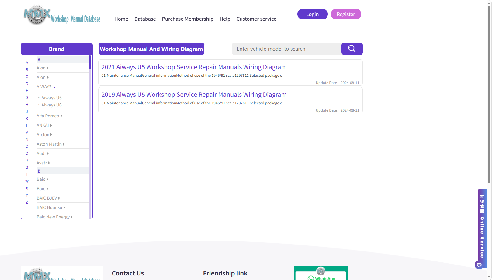 2019-2026 Aiways Workshop Service Repair Manuals Wiring Diagram